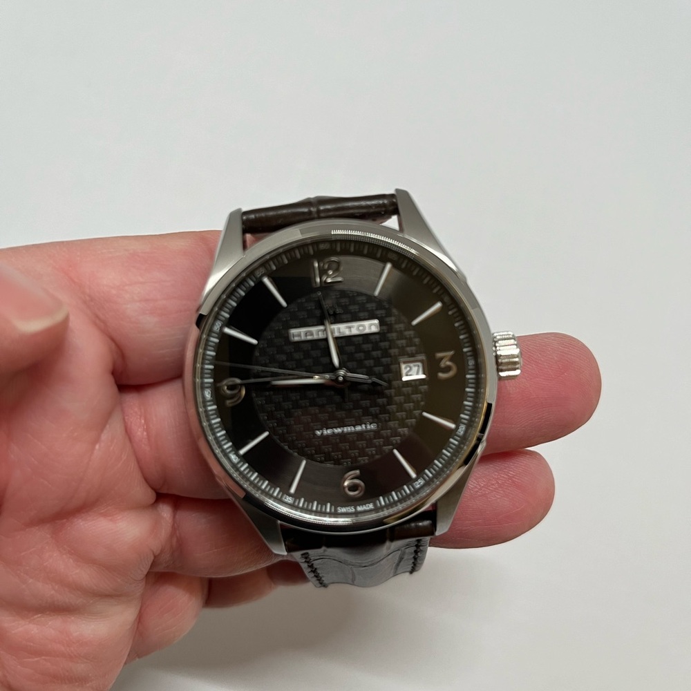 Hamilton Jazzmaster Mens Watch w/ custom brown leather strap